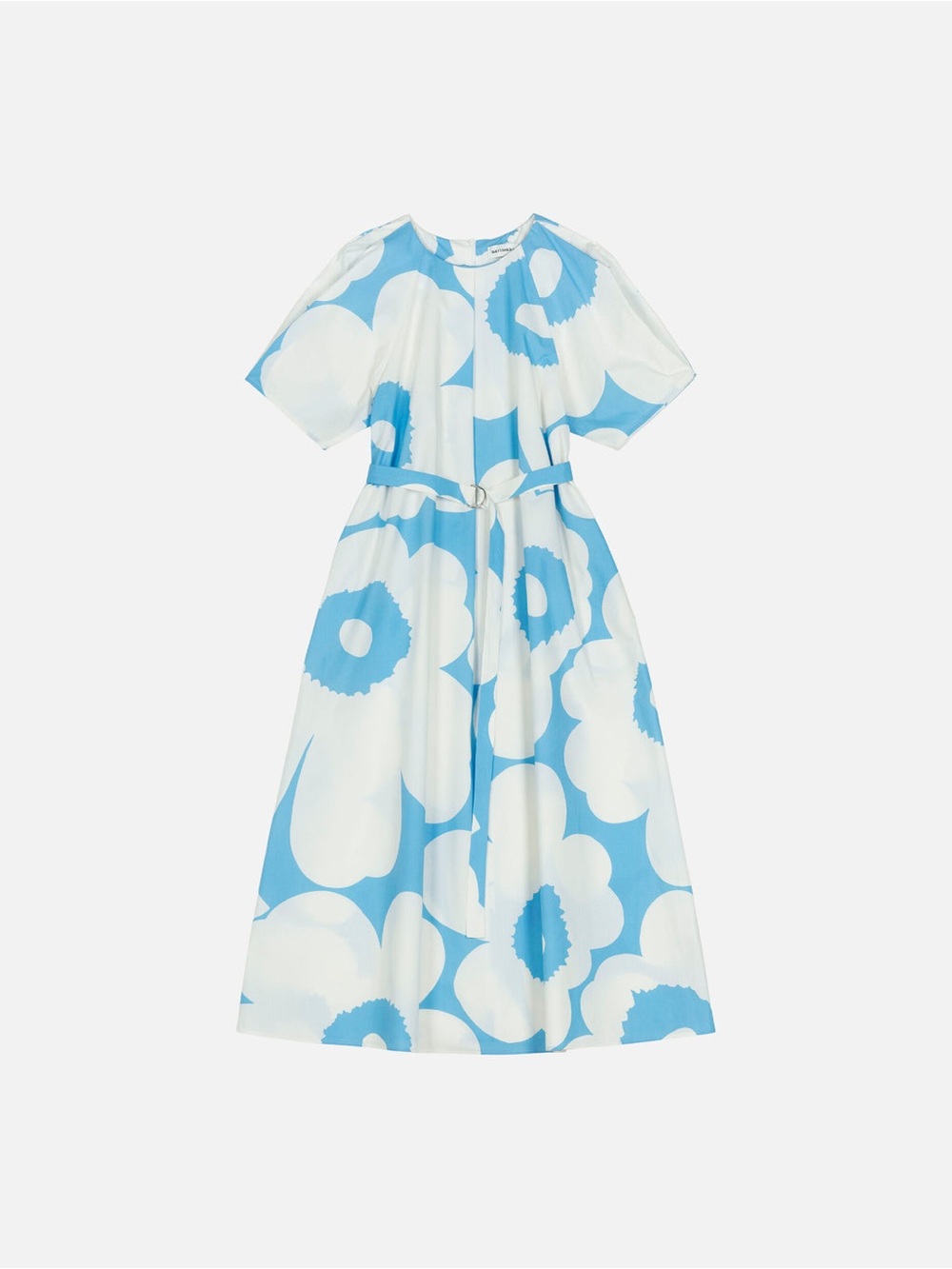 Marimekko Girls Blue & White Floral Belted Midi Dress